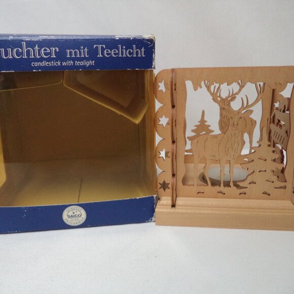 Leuchter mit Teelicht Christmas Candlestick w/ Tealight Vintage Germany NIB NEW - Picture 4 of 9